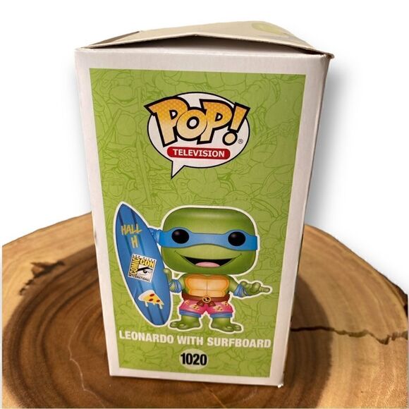Funko Pop #1020 TMNT Leonardo With Surfboard SDCC Unreleased Rare / Box Damage - Picture 11 of 13
